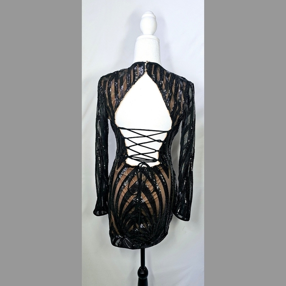 Medium Glimmer In Black Bodycon Dress - Picture 6 of 6